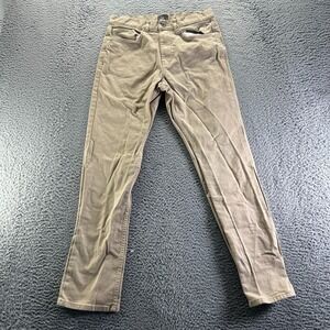 H&M Pant Mens 30x30 Brown Cotton Khakis Straight Leg Workwear Utility Stretch